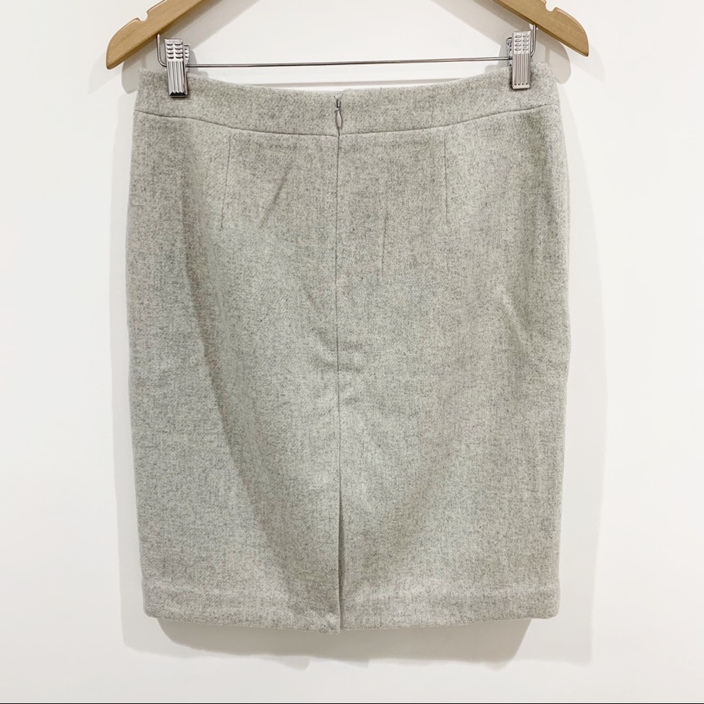 J. Crew grey double serge wool blend pencil skirt - Picture 4 of 8